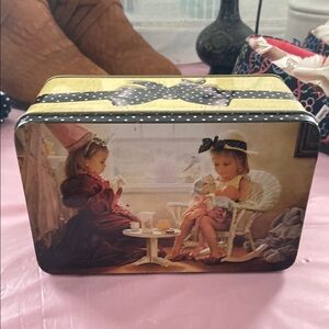 Vintage Tea Party Tin Box